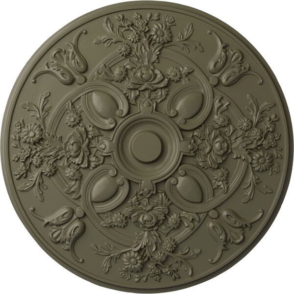 Ekena Millwork Baile Ceiling Medallion (Fits Canopies up to 6"), Hand-Painted Spartan Stone, 31 1/4"OD x 2 1/4"P CM31BASSF - main
